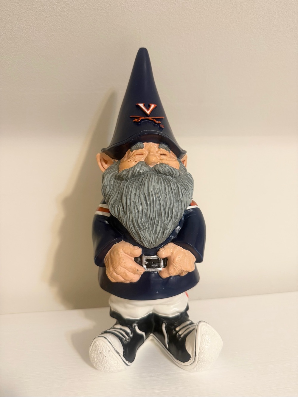 University of Virginia Cavaliers Garden Gnome  Navy and Orange UVA